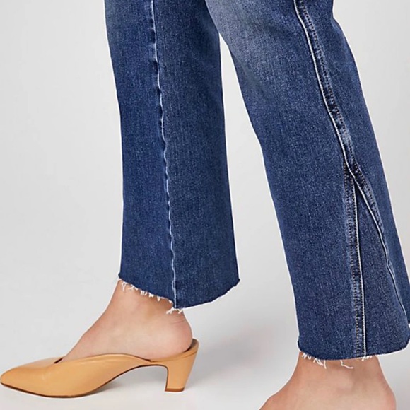 Free People Rita Crop Flare Blue Jeans - Picture 3 of 7